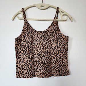 Arq cropped tank cheetah print
